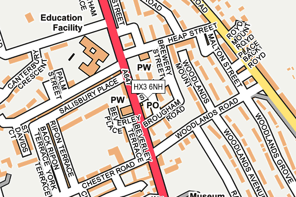 HX3 6NH map - OS OpenMap – Local (Ordnance Survey) HX3 6NH map - OS OpenMap – Local (Ordnance Survey)