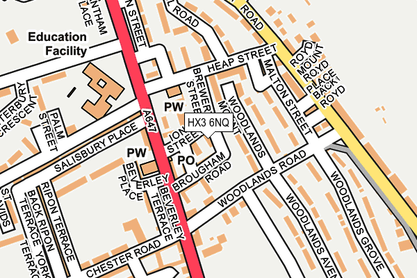 HX3 6NQ map - OS OpenMap – Local (Ordnance Survey) HX3 6NQ map - OS OpenMap – Local (Ordnance Survey)
