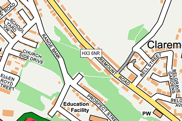 HX3 6NR map - OS OpenMap – Local (Ordnance Survey) HX3 6NR map - OS OpenMap – Local (Ordnance Survey)