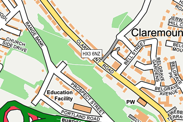 HX3 6NZ map - OS OpenMap – Local (Ordnance Survey) HX3 6NZ map - OS OpenMap – Local (Ordnance Survey)