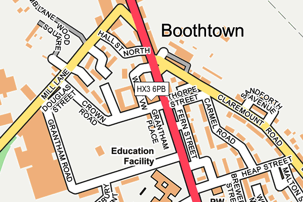 HX3 6PB map - OS OpenMap – Local (Ordnance Survey) HX3 6PB map - OS OpenMap – Local (Ordnance Survey)