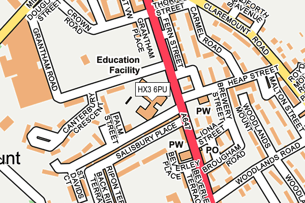 HX3 6PU map - OS OpenMap – Local (Ordnance Survey) HX3 6PU map - OS OpenMap – Local (Ordnance Survey)