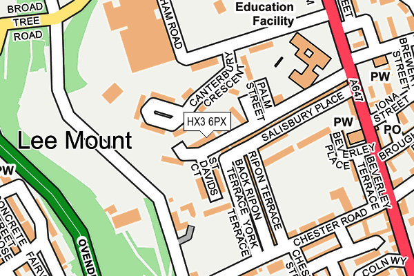HX3 6PX map - OS OpenMap – Local (Ordnance Survey) HX3 6PX map - OS OpenMap – Local (Ordnance Survey)