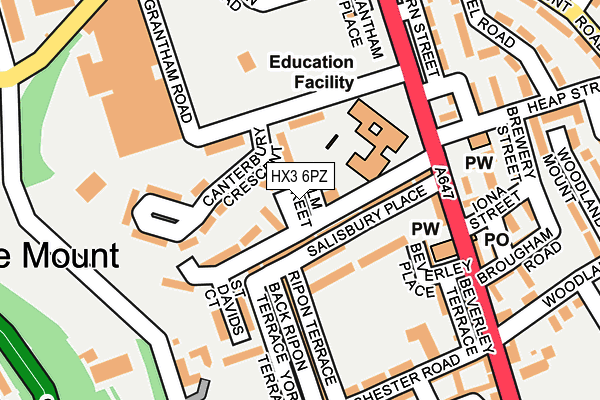 HX3 6PZ map - OS OpenMap – Local (Ordnance Survey) HX3 6PZ map - OS OpenMap – Local (Ordnance Survey)