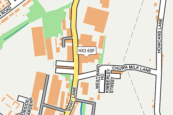 HX3 6SF map - OS OpenMap – Local (Ordnance Survey)