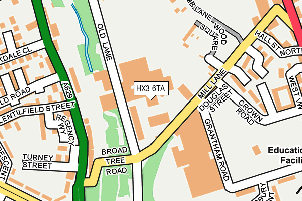 HX3 6TA map - OS OpenMap – Local (Ordnance Survey) HX3 6TA map - OS OpenMap – Local (Ordnance Survey)