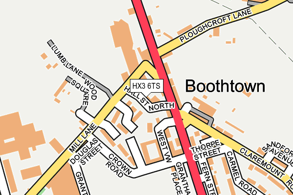 HX3 6TS map - OS OpenMap – Local (Ordnance Survey) HX3 6TS map - OS OpenMap – Local (Ordnance Survey)