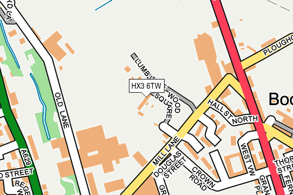 HX3 6TW map - OS OpenMap – Local (Ordnance Survey) HX3 6TW map - OS OpenMap – Local (Ordnance Survey)