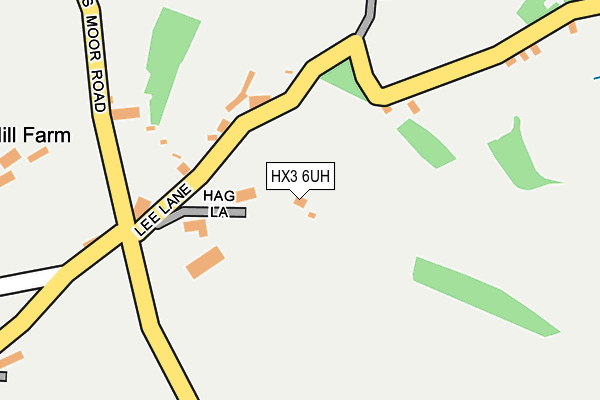 HX3 6UH map - OS OpenMap – Local (Ordnance Survey) HX3 6UH map - OS OpenMap – Local (Ordnance Survey)