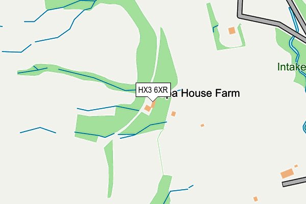 HX3 6XR map - OS OpenMap – Local (Ordnance Survey)