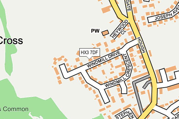 HX3 7DF map - OS OpenMap – Local (Ordnance Survey) HX3 7DF map - OS OpenMap – Local (Ordnance Survey)