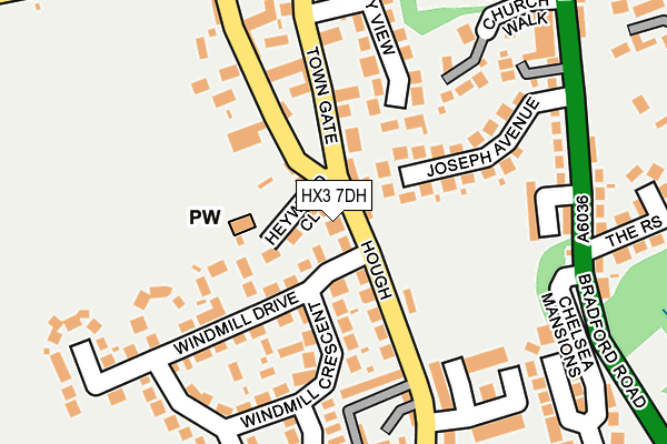 HX3 7DH map - OS OpenMap – Local (Ordnance Survey) HX3 7DH map - OS OpenMap – Local (Ordnance Survey)
