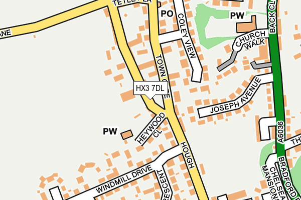 HX3 7DL map - OS OpenMap – Local (Ordnance Survey) HX3 7DL map - OS OpenMap – Local (Ordnance Survey)
