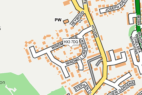 HX3 7DQ map - OS OpenMap – Local (Ordnance Survey) HX3 7DQ map - OS OpenMap – Local (Ordnance Survey)