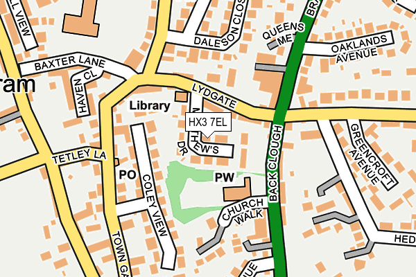 HX3 7EL map - OS OpenMap – Local (Ordnance Survey) HX3 7EL map - OS OpenMap – Local (Ordnance Survey)