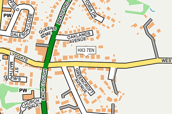 HX3 7EN map - OS OpenMap – Local (Ordnance Survey) HX3 7EN map - OS OpenMap – Local (Ordnance Survey)