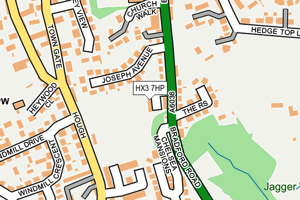 HX3 7HP map - OS OpenMap – Local (Ordnance Survey) HX3 7HP map - OS OpenMap – Local (Ordnance Survey)
