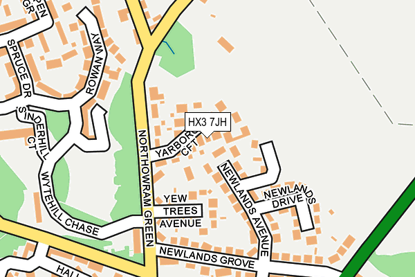 HX3 7JH map - OS OpenMap – Local (Ordnance Survey)