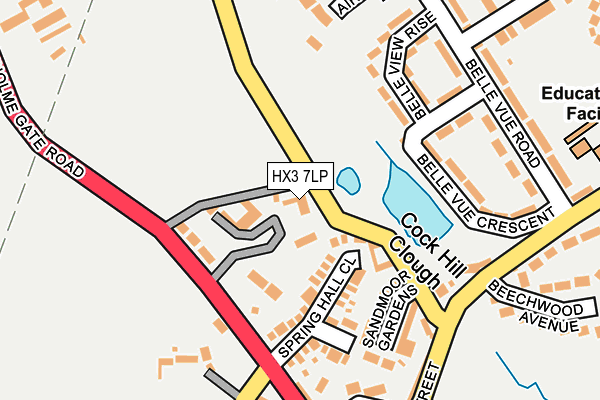 HX3 7LP map - OS OpenMap – Local (Ordnance Survey) HX3 7LP map - OS OpenMap – Local (Ordnance Survey)