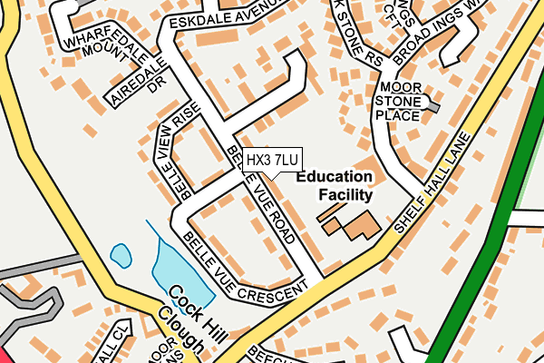 HX3 7LU map - OS OpenMap – Local (Ordnance Survey) HX3 7LU map - OS OpenMap – Local (Ordnance Survey)