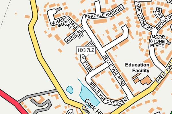 HX3 7LZ map - OS OpenMap – Local (Ordnance Survey) HX3 7LZ map - OS OpenMap – Local (Ordnance Survey)