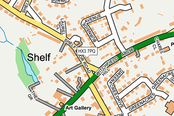 HX3 7PQ map - OS OpenMap – Local (Ordnance Survey) HX3 7PQ map - OS OpenMap – Local (Ordnance Survey)