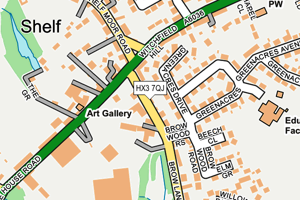 HX3 7QJ map - OS OpenMap – Local (Ordnance Survey) HX3 7QJ map - OS OpenMap – Local (Ordnance Survey)
