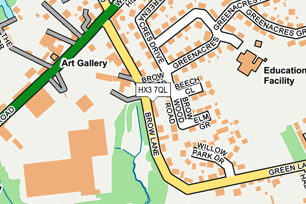 HX3 7QL map - OS OpenMap – Local (Ordnance Survey) HX3 7QL map - OS OpenMap – Local (Ordnance Survey)
