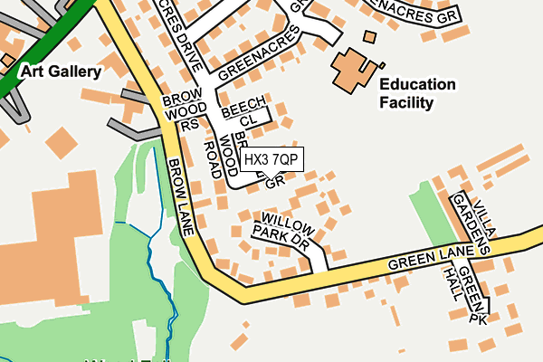 HX3 7QP map - OS OpenMap – Local (Ordnance Survey) HX3 7QP map - OS OpenMap – Local (Ordnance Survey)