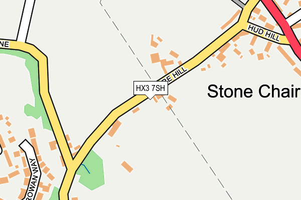 HX3 7SH map - OS OpenMap – Local (Ordnance Survey) HX3 7SH map - OS OpenMap – Local (Ordnance Survey)