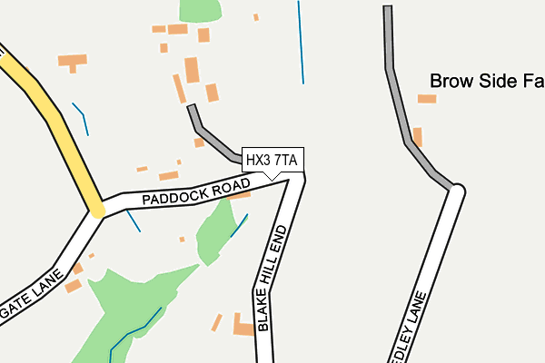 HX3 7TA map - OS OpenMap – Local (Ordnance Survey) HX3 7TA map - OS OpenMap – Local (Ordnance Survey)