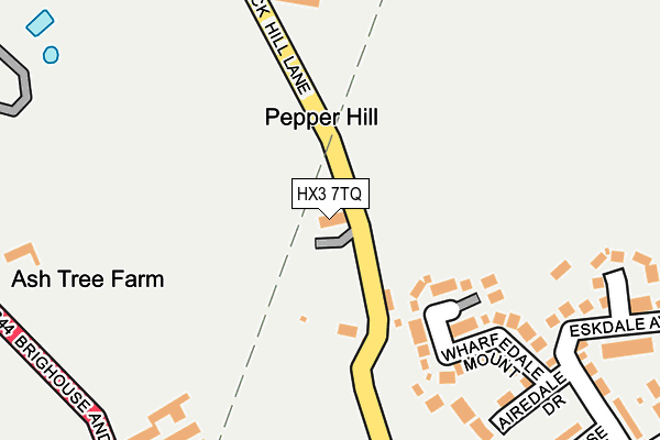 HX3 7TQ map - OS OpenMap – Local (Ordnance Survey)