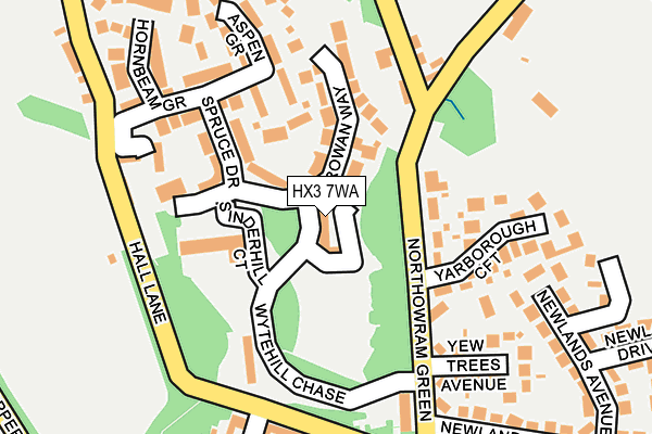 HX3 7WA map - OS OpenMap – Local (Ordnance Survey) HX3 7WA map - OS OpenMap – Local (Ordnance Survey)