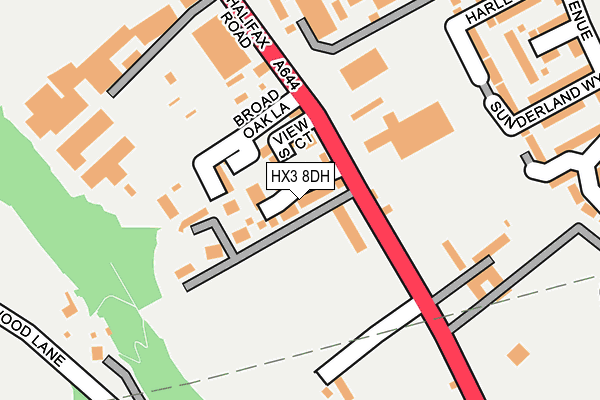 HX3 8DH map - OS OpenMap – Local (Ordnance Survey) HX3 8DH map - OS OpenMap – Local (Ordnance Survey)