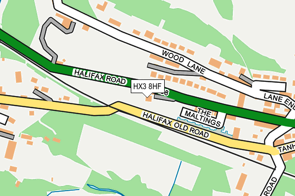 HX3 8HF map - OS OpenMap – Local (Ordnance Survey) HX3 8HF map - OS OpenMap – Local (Ordnance Survey)