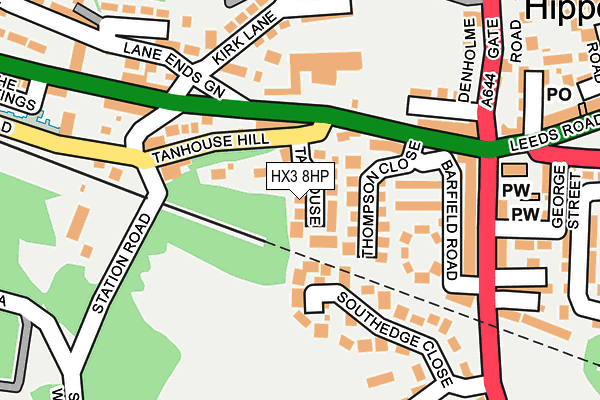 HX3 8HP map - OS OpenMap – Local (Ordnance Survey) HX3 8HP map - OS OpenMap – Local (Ordnance Survey)
