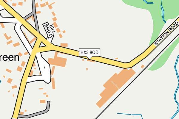 HX3 8QD map - OS OpenMap – Local (Ordnance Survey)