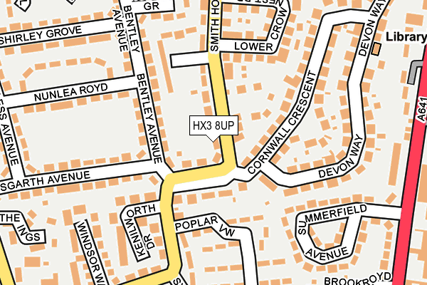 HX3 8UP map - OS OpenMap – Local (Ordnance Survey) HX3 8UP map - OS OpenMap – Local (Ordnance Survey)