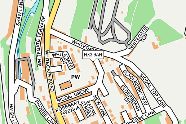 HX3 9AH map - OS OpenMap – Local (Ordnance Survey) HX3 9AH map - OS OpenMap – Local (Ordnance Survey)