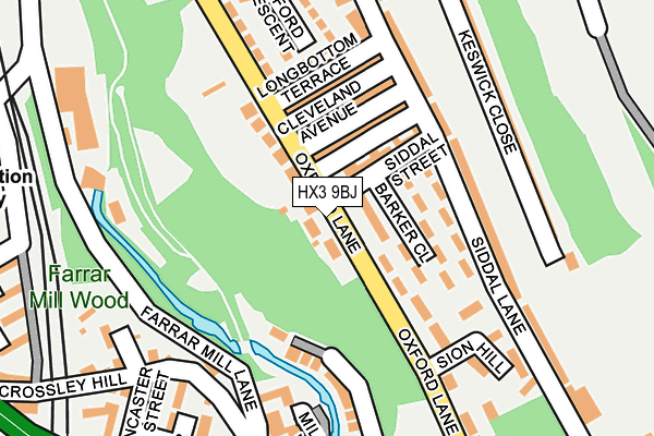 HX3 9BJ map - OS OpenMap – Local (Ordnance Survey) HX3 9BJ map - OS OpenMap – Local (Ordnance Survey)
