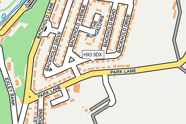 HX3 9DX map - OS OpenMap – Local (Ordnance Survey) HX3 9DX map - OS OpenMap – Local (Ordnance Survey)