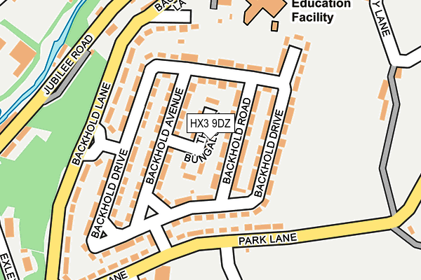 HX3 9DZ map - OS OpenMap – Local (Ordnance Survey) HX3 9DZ map - OS OpenMap – Local (Ordnance Survey)