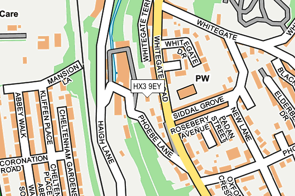 HX3 9EY map - OS OpenMap – Local (Ordnance Survey) HX3 9EY map - OS OpenMap – Local (Ordnance Survey)