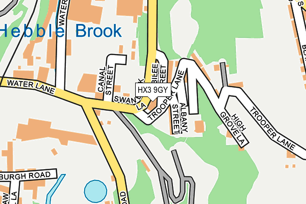 HX3 9GY map - OS OpenMap – Local (Ordnance Survey) HX3 9GY map - OS OpenMap – Local (Ordnance Survey)