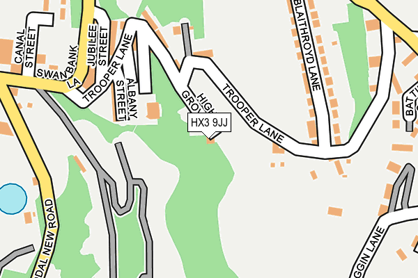 HX3 9JJ map - OS OpenMap – Local (Ordnance Survey) HX3 9JJ map - OS OpenMap – Local (Ordnance Survey)