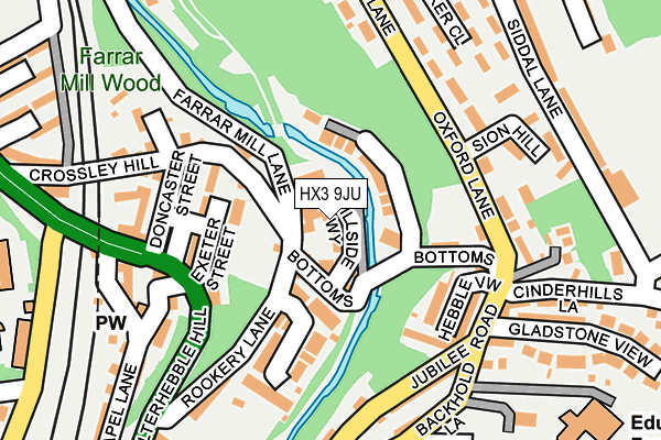 HX3 9JU map - OS OpenMap – Local (Ordnance Survey) HX3 9JU map - OS OpenMap – Local (Ordnance Survey)