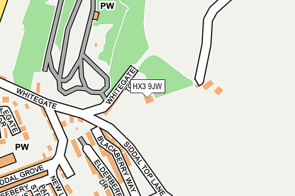 HX3 9JW map - OS OpenMap – Local (Ordnance Survey) HX3 9JW map - OS OpenMap – Local (Ordnance Survey)