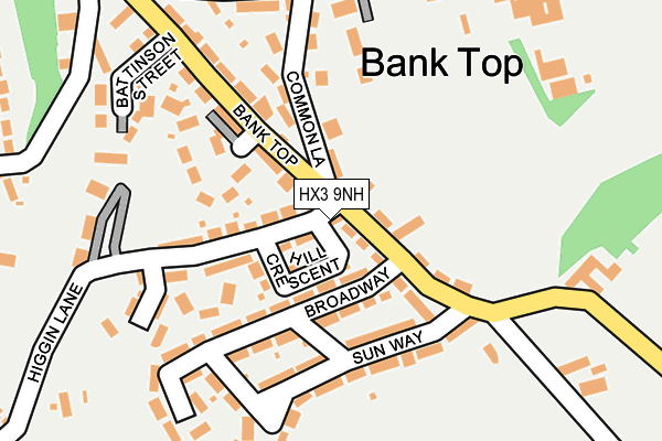 HX3 9NH map - OS OpenMap – Local (Ordnance Survey) HX3 9NH map - OS OpenMap – Local (Ordnance Survey)