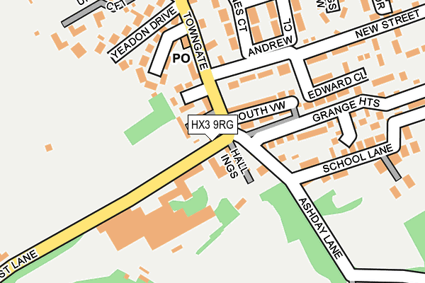 HX3 9RG map - OS OpenMap – Local (Ordnance Survey) HX3 9RG map - OS OpenMap – Local (Ordnance Survey)