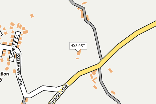 HX3 9ST map - OS OpenMap – Local (Ordnance Survey) HX3 9ST map - OS OpenMap – Local (Ordnance Survey)